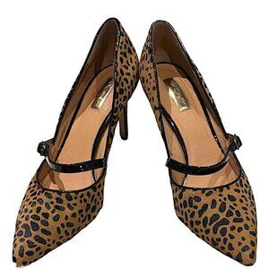 Halogen Marci Mary Jane Cheetah Animal Print Heels Pumps Size 10.5